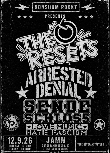 Arrested Denial x Sendeschluss x The Resets